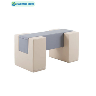 IGLU Softplay Foam blokken | Balans brug | Beige/grijs