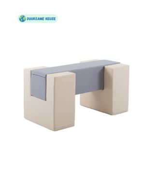 IGLU Softplay Foam blokken | Balans brug | Beige/grijs