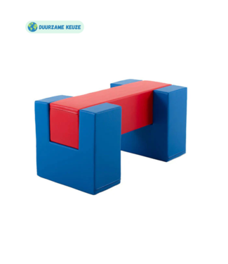 IGLU Softplay Foam blokken | Balans brug  | Rood/Blauw