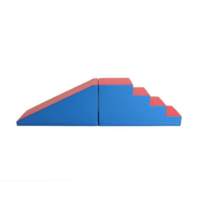 Blocs en mousse pont d’équilibre rouge/bleu pour grimper, équilibrer & jouer