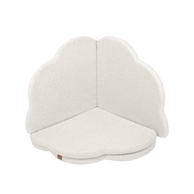 Teddystof speelmat ecru wolkvorm – stijlvol en zacht