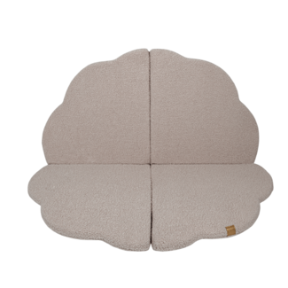 MeowBaby Teddystof speelmat wolk | Licht grijs