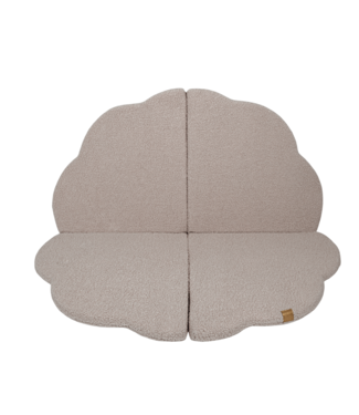 MeowBaby Teddystof speelmat wolk | Licht grijs