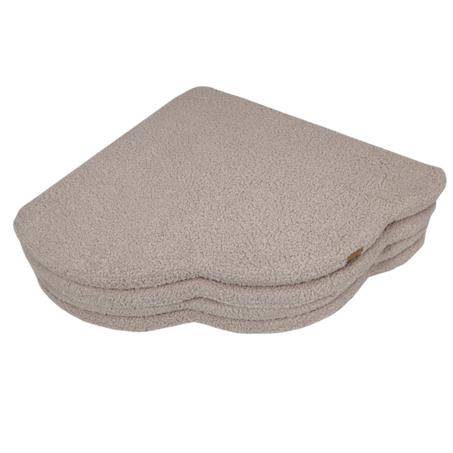 Teddystof speelmat lichtgrijs wolkvorm – zacht en modern