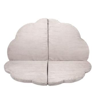 MeowBaby Corduroy foam speelmat wolk | Ecru