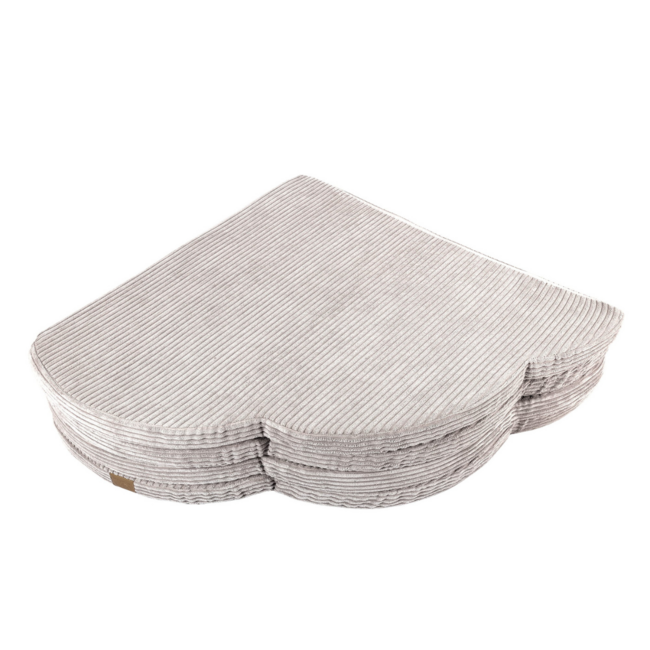 Ecru wolkvormige speelmat van corduroy stof