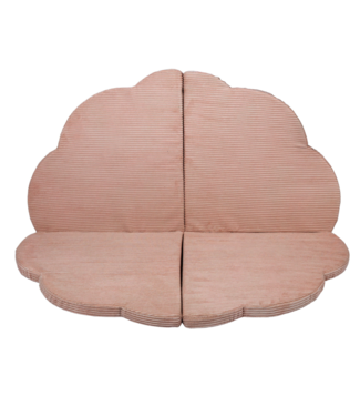 MeowBaby Corduroy foam speelmat wolk | Poeder roze
