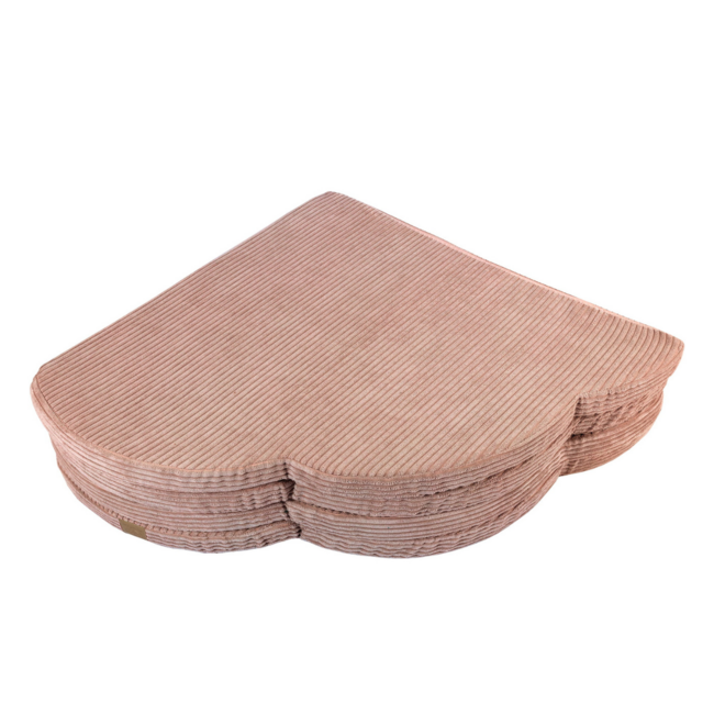 Poeder roze foam speelmat met corduroy hoes