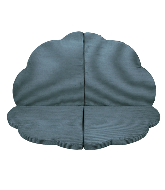 Turquoise foam speelmat met corduroy hoes
