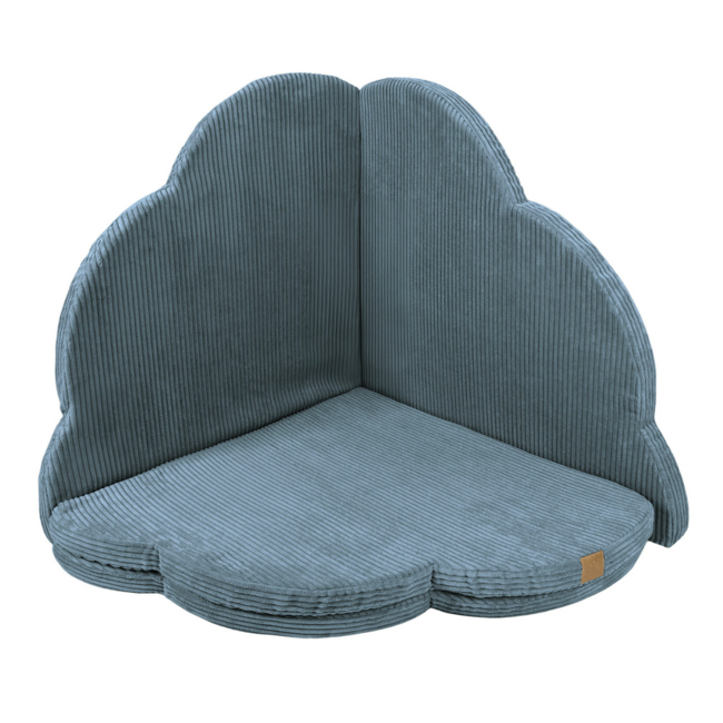 Turquoise foam speelmat met corduroy hoes