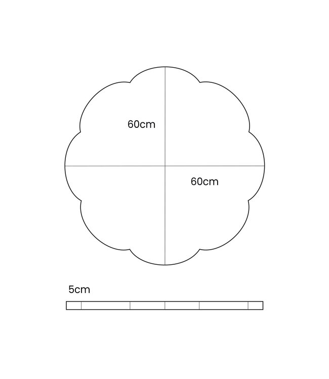 Bruine foam speelmat met corduroy hoes