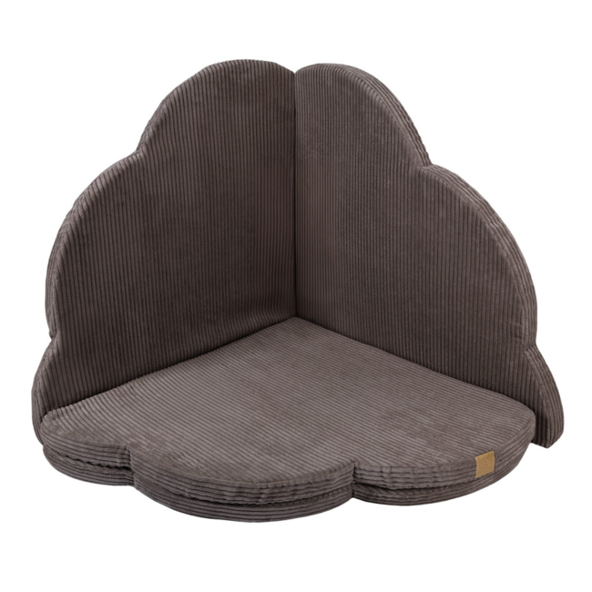 Bruine foam speelmat met corduroy hoes