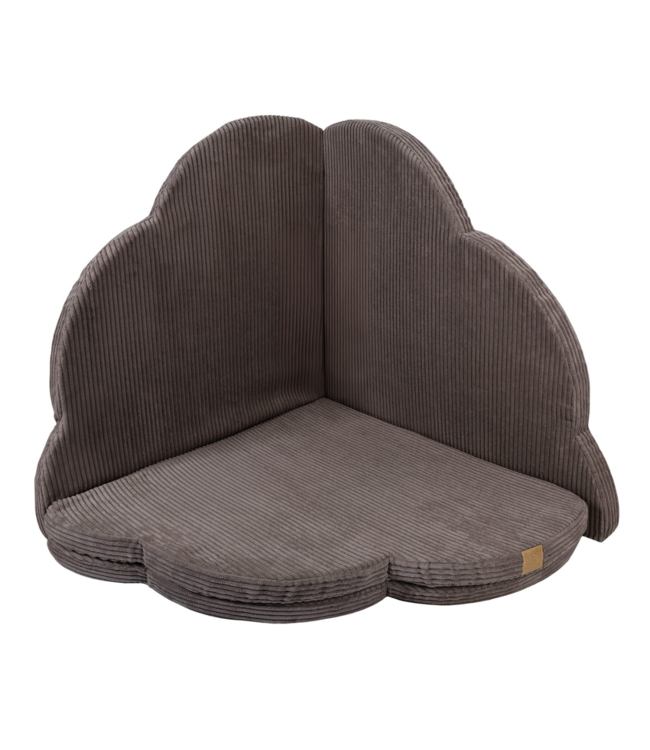 Bruine foam speelmat met corduroy hoes