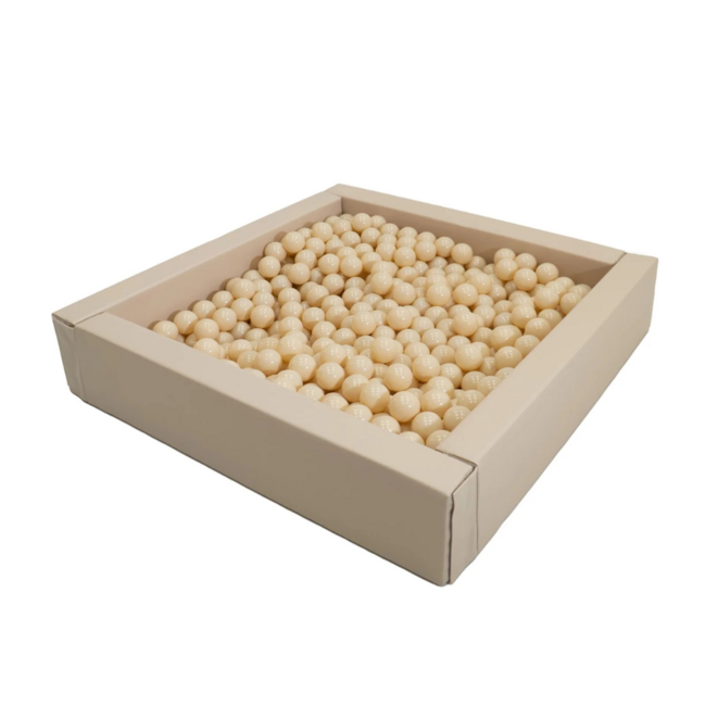 Soft Beige Foam Block Ball Pit – Safe and Creative Play for Babies and Toddlers