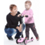 Kinderstep Highwaykick 3 LED roze met opvouwbaar stuur