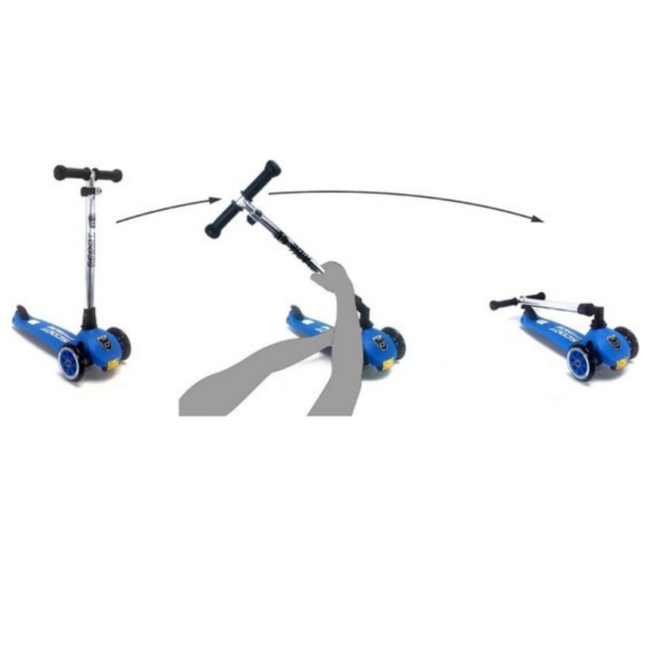 Kinderstep Highwaykick 3 LED roze met opvouwbaar stuur