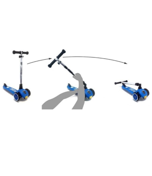 Kinderstep Highwaykick 3 LED roze met opvouwbaar stuur