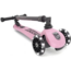 Kinderstep Highwaykick 3 LED roze met opvouwbaar stuur