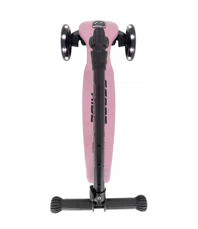 Kinderstep Highwaykick 3 LED roze met opvouwbaar stuur