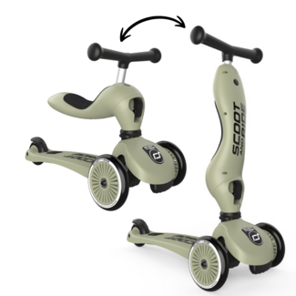Scoot and Ride 2-in-1 Scooter and Balance Bike | Olive