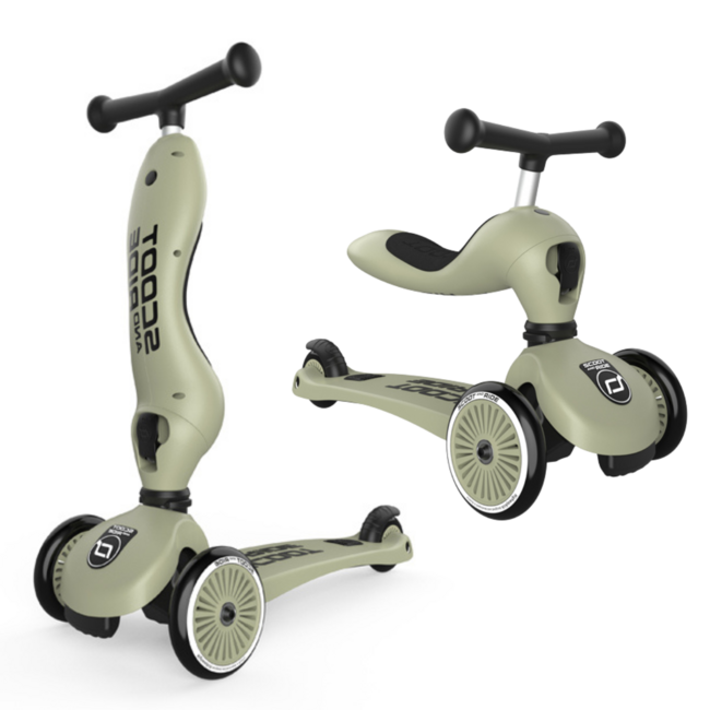 2-in-1 Step en Loopfiets voor Kinderen (1-5 jaar) – Olive