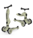 Kinderstep Highwaykick 1 olive kinderstep 2-in-1 met zitje