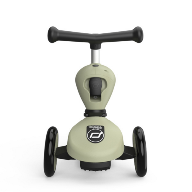 Kinderstep Highwaykick 1 olive kinderstep 2-in-1 met zitje