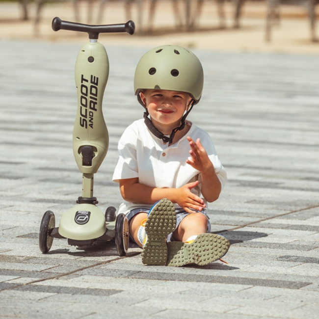 2-in-1 Step en Loopfiets voor Kinderen (1-5 jaar) – Olive