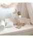 Witte Montessori speelbank van zachte teddystof