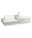 Witte Montessori speelbank van zachte teddystof