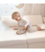 Witte Montessori speelbank van zachte teddystof