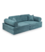 Blauwe Montessori speelbank van zachte corduroy stof
