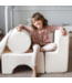 Witte foam blokken set van zachte teddystof – 4-delig kinderspeelgoed