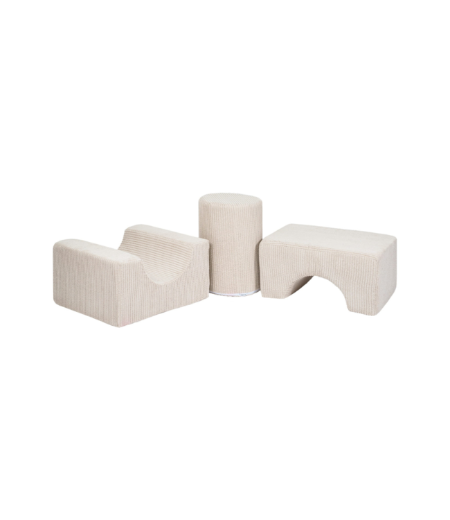 Explorer foam blokken set voor kinderen – Zachte speelblokken in beige kleur, stimuleert motoriek en creativiteit