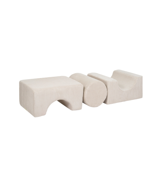 Explorer foam blokken set voor kinderen – Zachte speelblokken in beige kleur, stimuleert motoriek en creativiteit