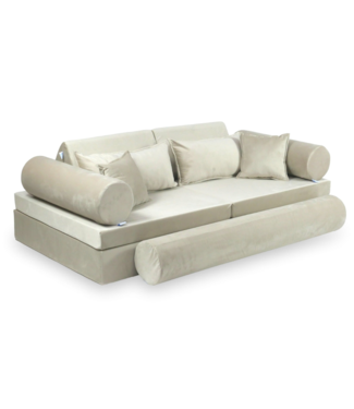 Mimii Luxe montessori  speelbank velvet  | Ecru