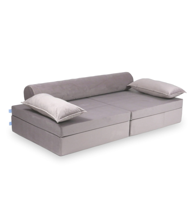 Montessori speelbank lila velvet 13-delige set zacht & veilig