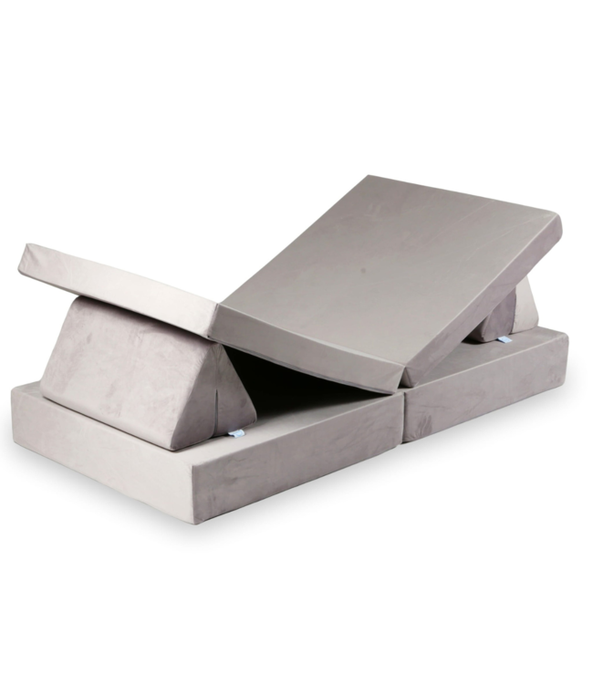 Montessori speelbank lila velvet 13-delige set zacht & veilig