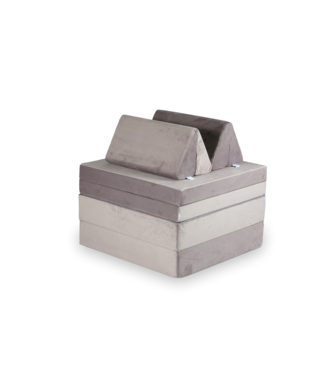 Montessori speelbank lila velvet 13-delige set zacht & veilig