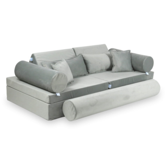 Mimii Luxus Montessori Spielsofa Velvet | Grau