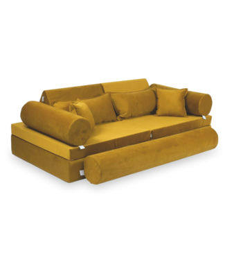 Mimii Luxe montessori  speelbank velvet  | Goud
