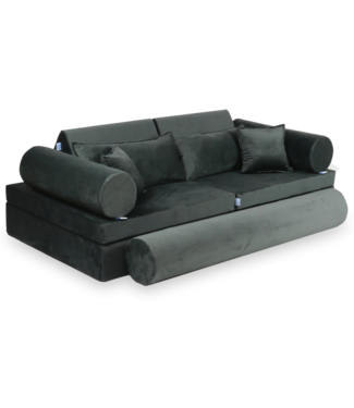 Mimii Luxe montessori  speelbank velvet  | Zwart