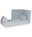 Modulaire speelbank grijs met waffle corduroy hoes