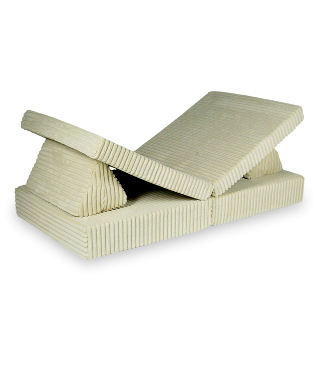 Modulaire speelbank caramel met waffle corduroy hoes