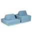 Montessori kinderbank comfort Waffle  blauw – compact en veelzijdig