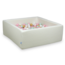 Square white teddy ball pit with 600 balls – soft, safe, and stylish fun for babies and toddlers