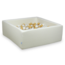 Square white teddy ball pit with 600 balls – soft, safe, and stylish fun for babies and toddlers