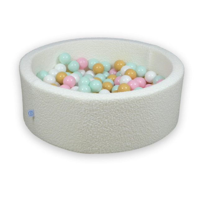 XXL foam speelset met ballenbak van zachte teddystof voor actief spel