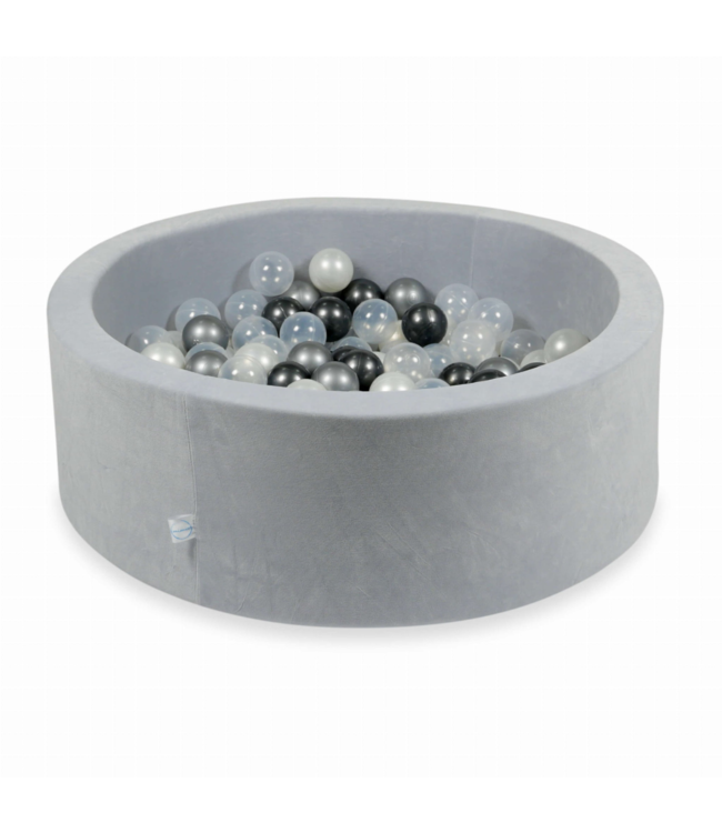 XXL foam speelset met ballenbak in grijze velvet
