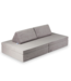 Velvet lila modulaire mini speelbank van zacht schuim en luxe stof